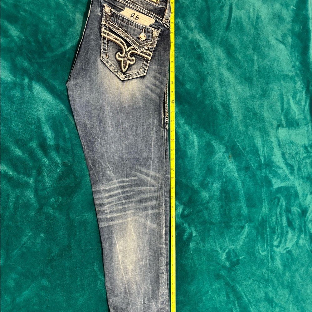 Rock Revival Distressed Blue Skinny Jeans